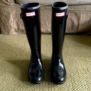 Women’s Hunter Black Rain Boots EU 37 US 6
